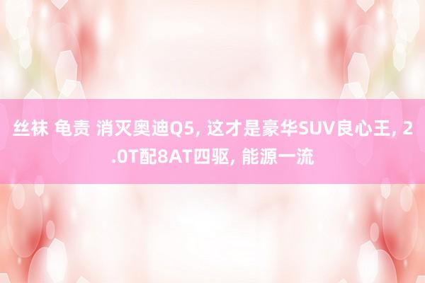 丝袜 龟责 消灭奥迪Q5， 这才是豪华SUV良心王， 2.0T配8AT四驱， 能源一流