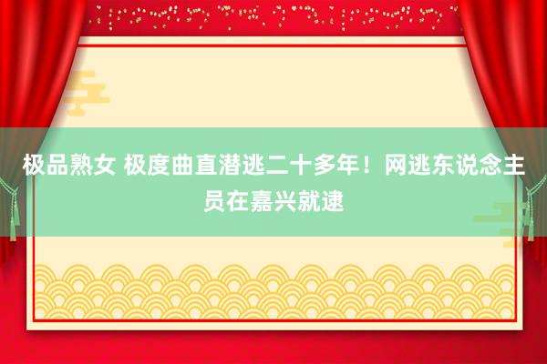 极品熟女 极度曲直潜逃二十多年！网逃东说念主员在嘉兴就逮