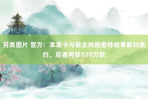 另类图片 官方：本菲卡与前主帅施密特竣事解约条约，后者将获870万欧