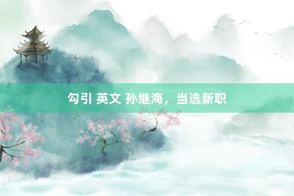 勾引 英文 孙继海，当选新职