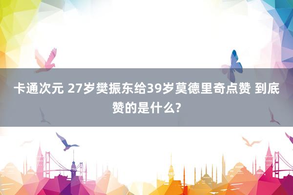 卡通次元 27岁樊振东给39岁莫德里奇点赞 到底赞的是什么?