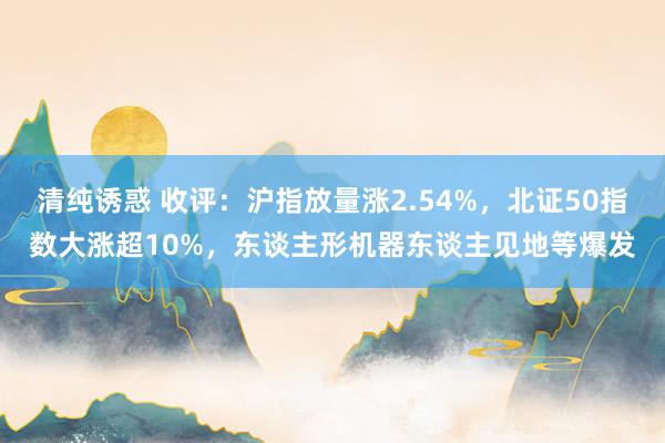 清纯诱惑 收评：沪指放量涨2.54%，北证50指数大涨超10%，东谈主形机器东谈主见地等爆发