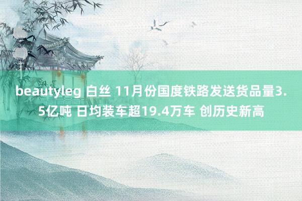 beautyleg 白丝 11月份国度铁路发送货品量3.5亿吨 日均装车超19.4万车 创历史新高