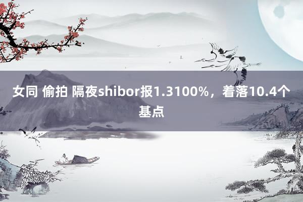 女同 偷拍 隔夜shibor报1.3100%，着落10.4个基点