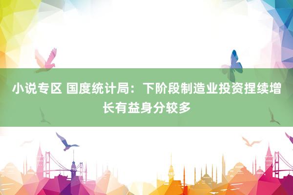 小说专区 国度统计局：下阶段制造业投资捏续增长有益身分较多