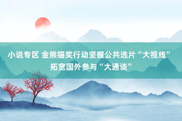 小说专区 金熊猫奖行动坚握公共选片“大视线” 拓宽国外参与“大通谈”