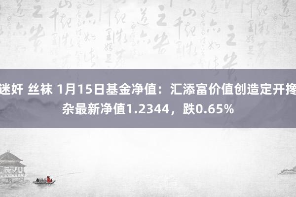 迷奸 丝袜 1月15日基金净值：汇添富价值创造定开搀杂最新净值1.2344，跌0.65%