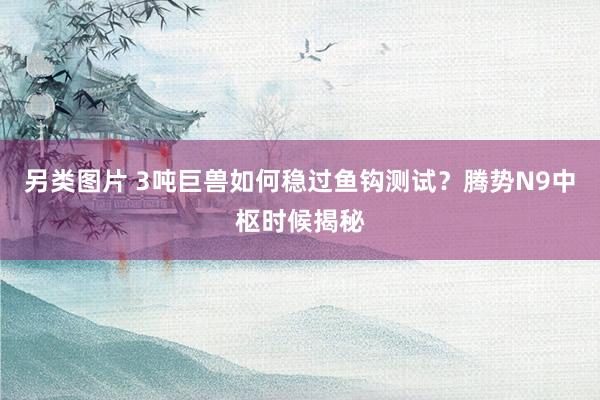 另类图片 3吨巨兽如何稳过鱼钩测试？腾势N9中枢时候揭秘