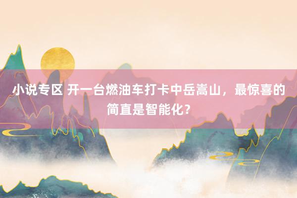 小说专区 开一台燃油车打卡中岳嵩山，最惊喜的简直是智能化？