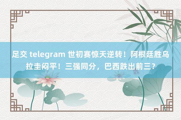 足交 telegram 世初赛惊天逆转！阿根廷胜乌拉圭闷平！三强同分，巴西跌出前三？