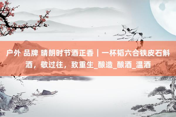 户外 品牌 晴朗时节酒正香｜一杯韬六合铁皮石斛酒，敬过往，致重生_酿造_酿酒_温酒