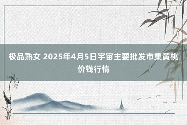 极品熟女 2025年4月5日宇宙主要批发市集黄桃价钱行情