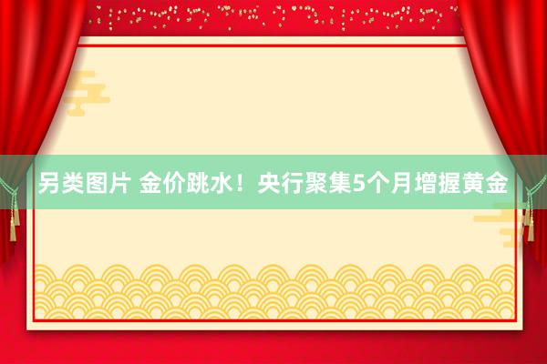 另类图片 金价跳水！央行聚集5个月增握黄金