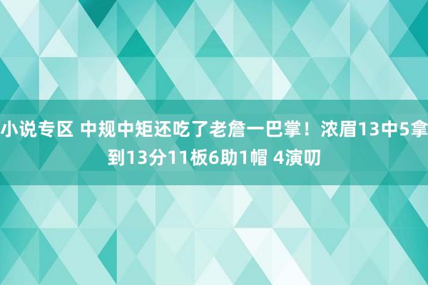 小说专区 中规中矩还吃了老詹一巴掌！浓眉13中5拿到13分11板6助1帽 4演叨