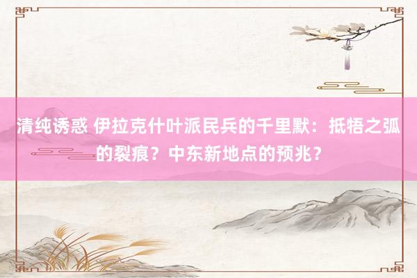 清纯诱惑 伊拉克什叶派民兵的千里默：抵牾之弧的裂痕？中东新地点的预兆？