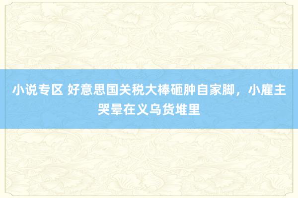 小说专区 好意思国关税大棒砸肿自家脚，小雇主哭晕在义乌货堆里