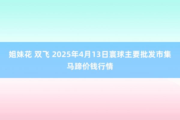 姐妹花 双飞 2025年4月13日寰球主要批发市集马蹄价钱行情