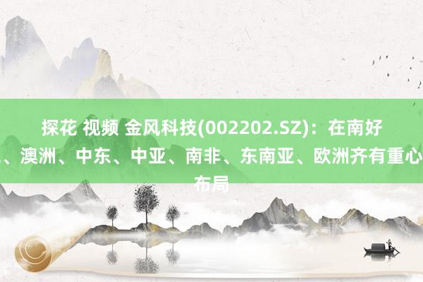 探花 视频 金风科技(002202.SZ)：在南好意思、澳洲、中东、中亚、南非、东南亚、欧洲齐有重心布局