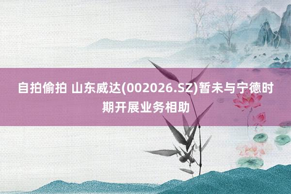 自拍偷拍 山东威达(002026.SZ)暂未与宁德时期开展业务相助
