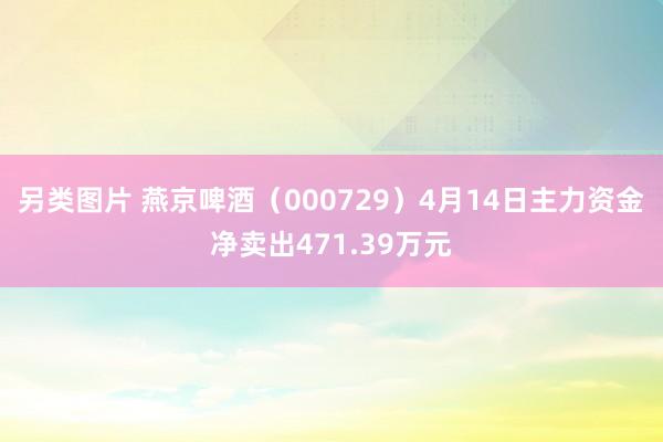 另类图片 燕京啤酒（000729）4月14日主力资金净卖出471.39万元
