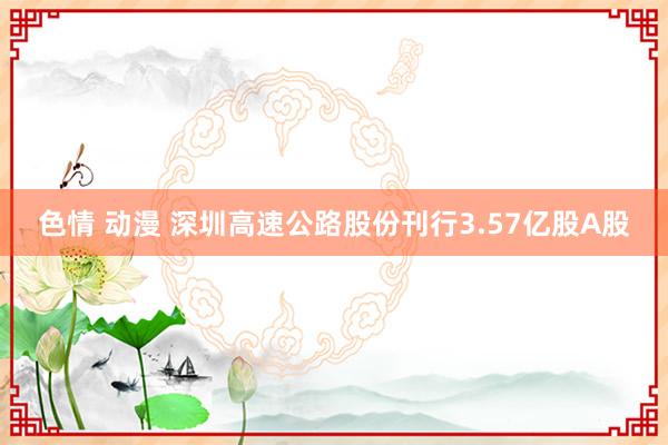 色情 动漫 深圳高速公路股份刊行3.57亿股A股