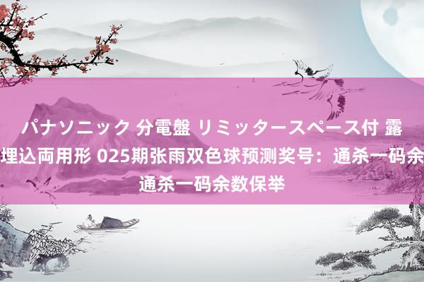 パナソニック 分電盤 リミッタースペース付 露出・半埋込両用形 025期张雨双色球预测奖号：通杀一码余数保举
