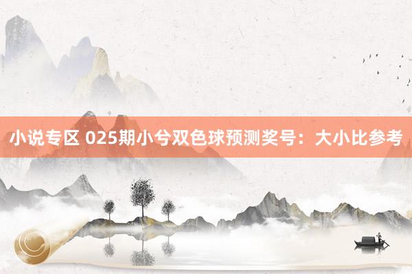 小说专区 025期小兮双色球预测奖号：大小比参考
